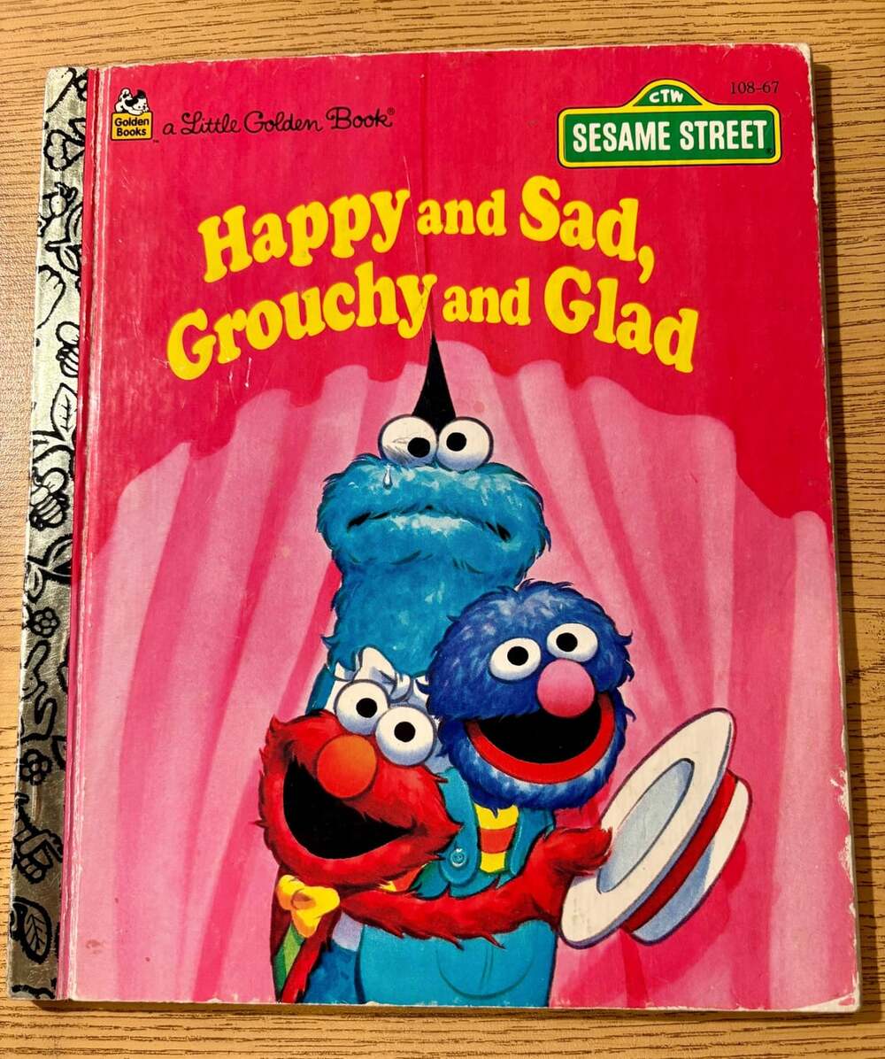 Happy and Sad, Grouchy and Glad | Vintage 1995 Little Golden Book | Emotions Sto